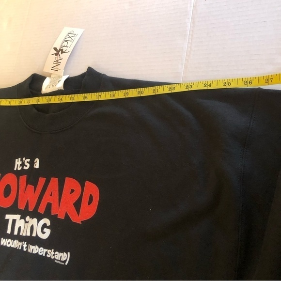 Ink Pixi It’s a Howard Thing Graphic Black Oversized Sweatshirt Size XL (46-48) - Picture 10 of 11